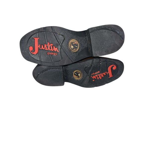Justin Boots Size 7B Women's Gypsy Cowboy Pink & Brown Western Collection - Picture 3 of 8